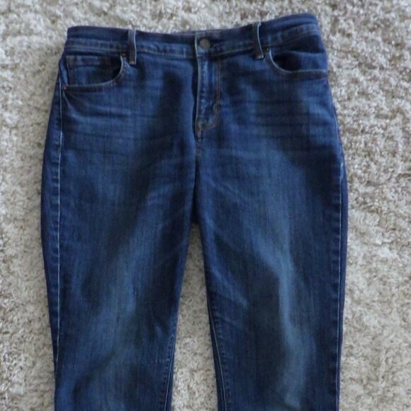 Old Navy Jeans Womens Blue Denim Curvy Straight Leg Mid Rise Pant Size 8 Western - Picture 2 of 9